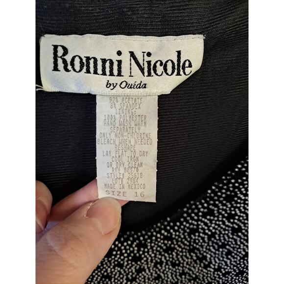 Ronni Nicole By Ouida Black and White 2 Piece Dress and Top Size 16 - Picture 3 of 8